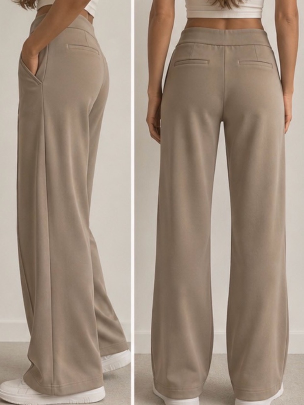Lululemon Softstreme Pintuck Mid-Rise Pants XXS Taupe Brown